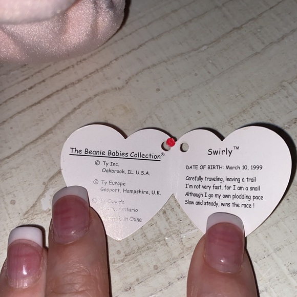 Ty Beanie Babies Swirly The Snail.. heart tag separated. Hologram tush t… - Picture 8 of 10